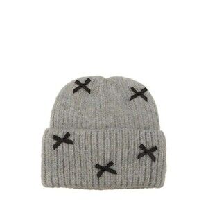 Mini Satin Ribbon Bow Beanie